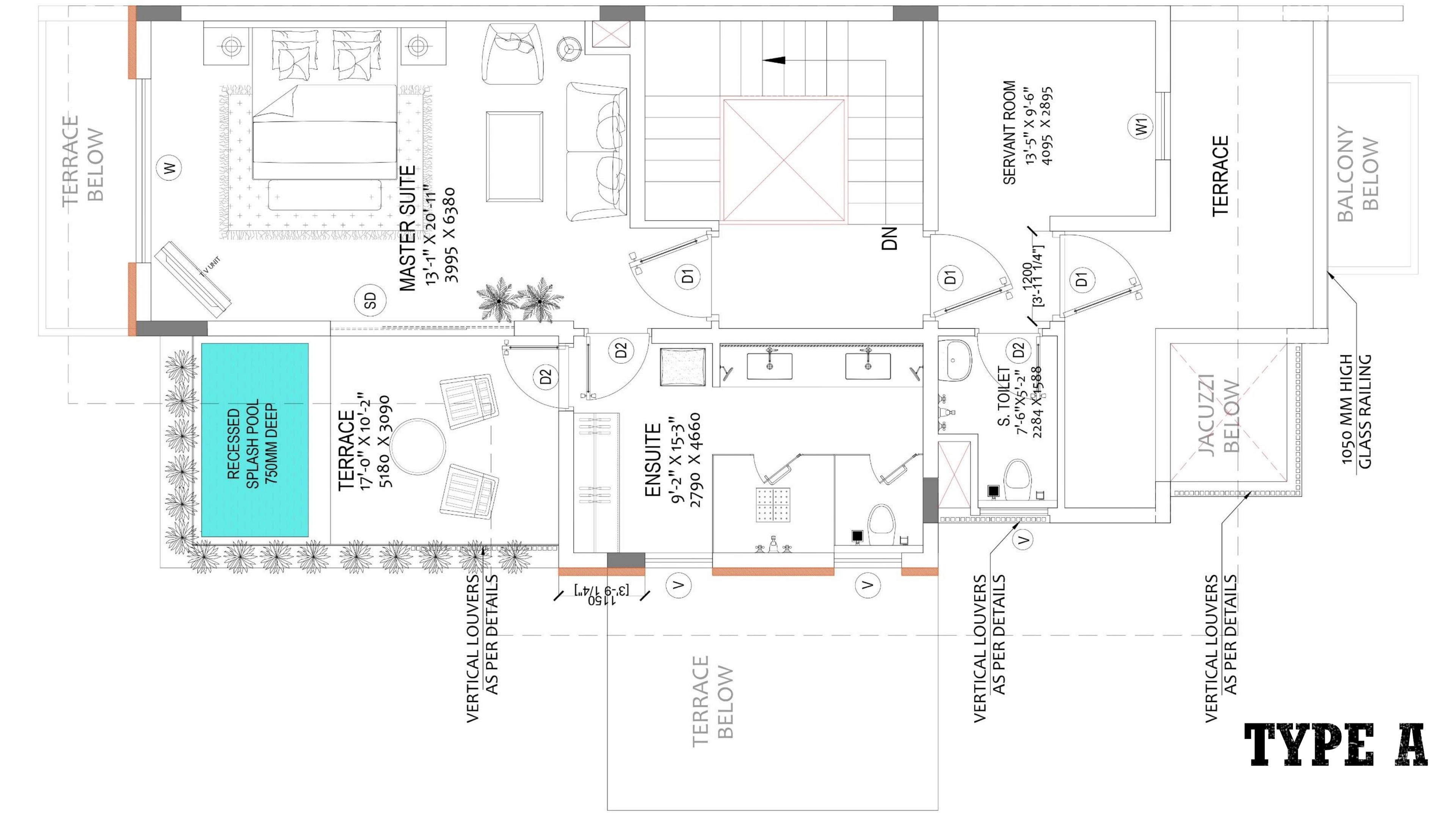 5 BHK Modern Villa: 09 floor plan second updated