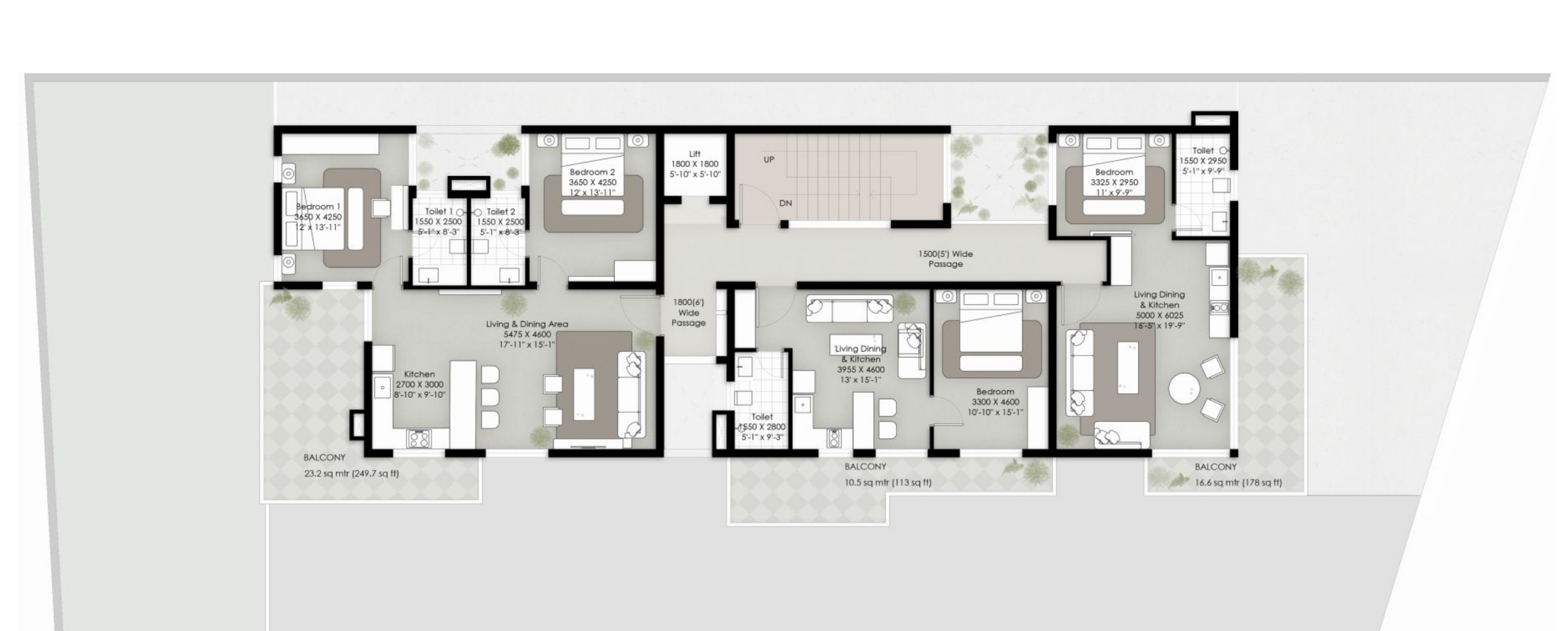 2 Bedroom Luxury Apartment: 06 floor plan site layout