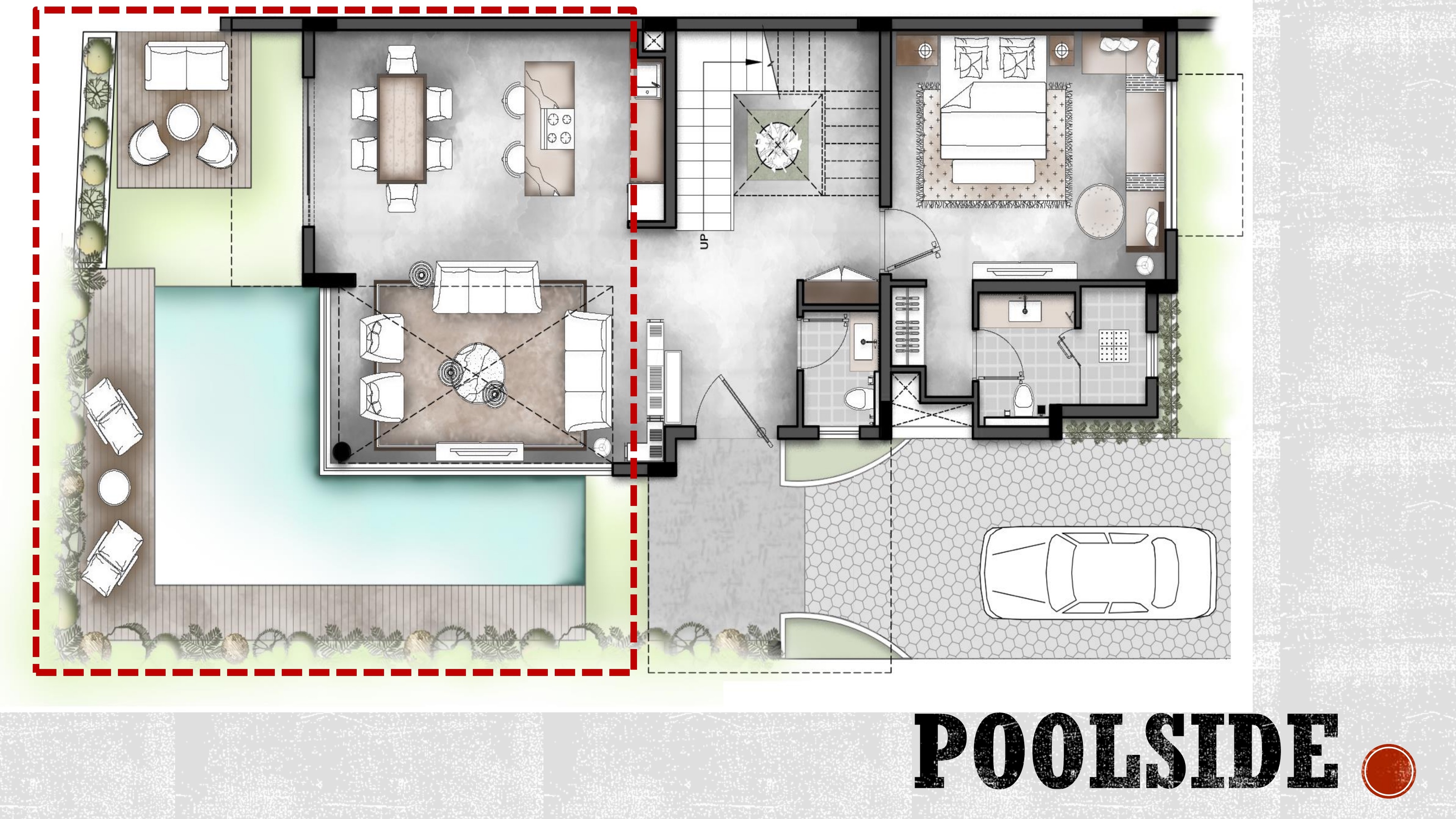 5 BHK Modern Villa: 14 poolside plan