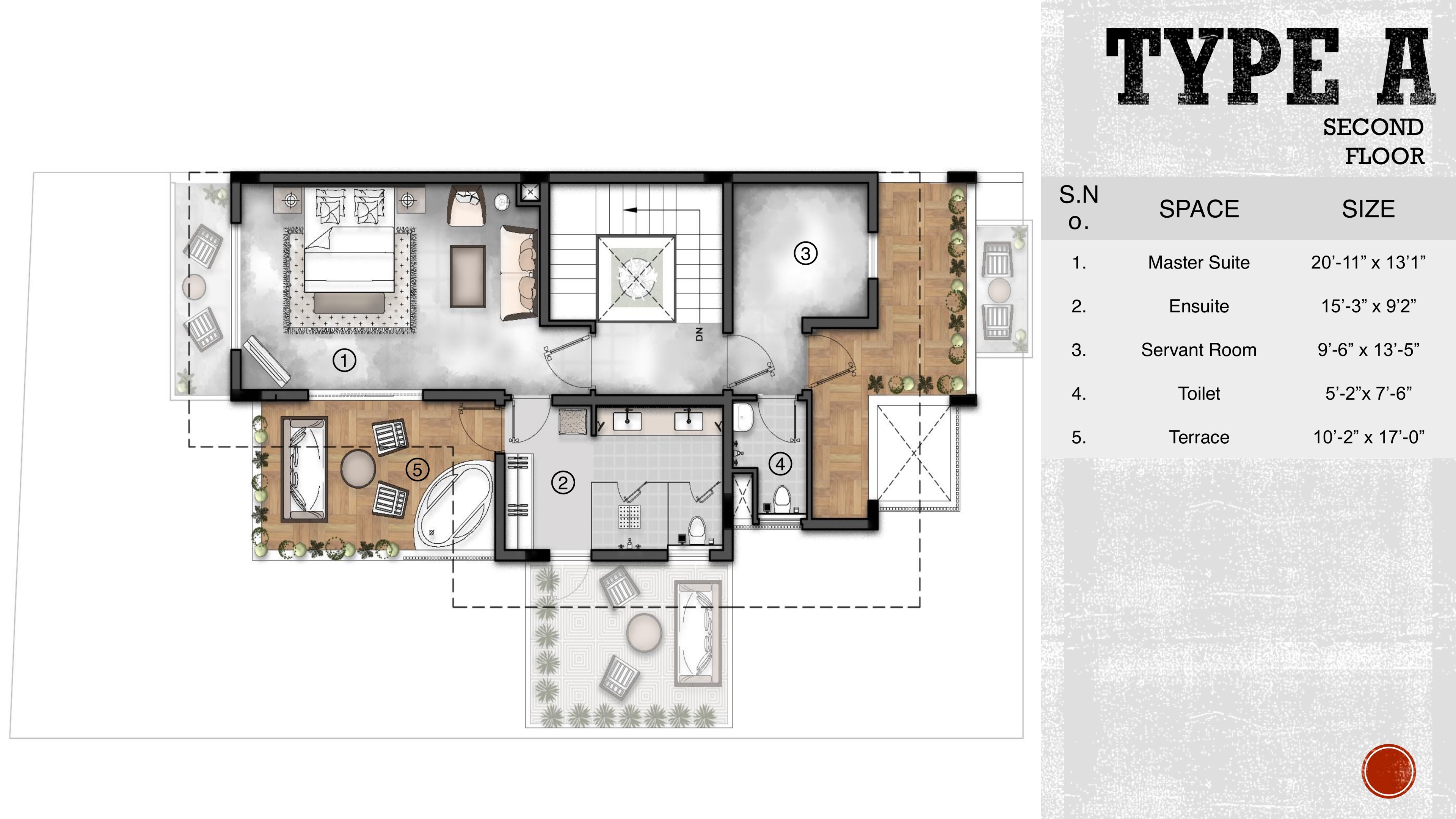 5 BHK Modern Villa: 06 floor plan second